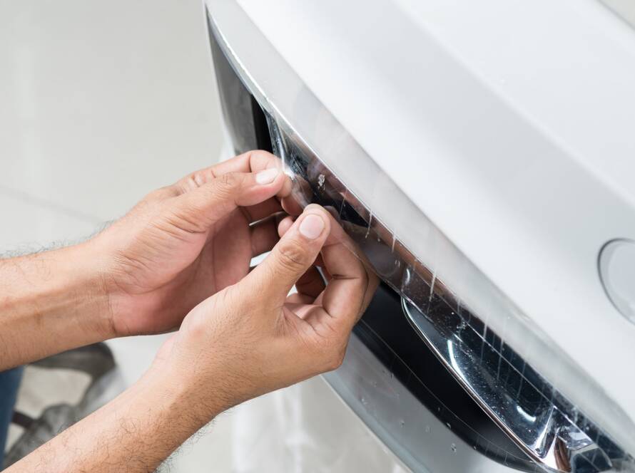Sealing headlights after a polish with a film